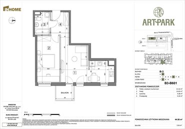 rzut mieszkanie na sprzedaż 45m2 mieszkanie Łódź, Polesie, Wołowa 4A