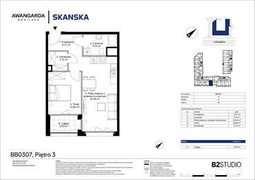 rzut mieszkanie na sprzedaż 45m2 mieszkanie Kraków, Prądnik Czerwony, Mogilska 126