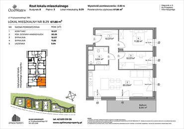 rzut mieszkanie na sprzedaż 70m2 mieszkanie Łódź, Widzew, Przybyszewskiego 292-300