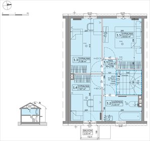 rzut dom na sprzedaż 78m2 dom Sulejówek, Szklarniowa