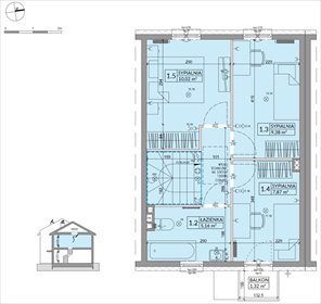 rzut dom na sprzedaż 78m2 dom Sulejówek, Szklarniowa