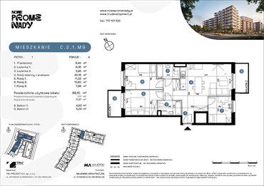 rzut mieszkanie na sprzedaż 69m2 mieszkanie Wrocław, Kleczków, ul. Czochralskiego/ Miłosza