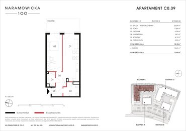 rzut mieszkanie na sprzedaż 59m2 mieszkanie Poznań, Winogrady, Naramowicka 100