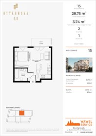 rzut mieszkanie na sprzedaż 29m2 mieszkanie Katowice, Bytkowska