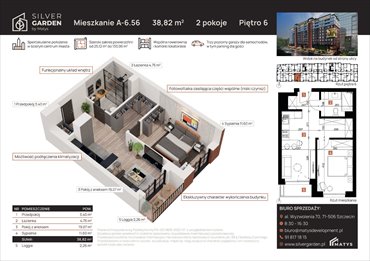 rzut mieszkanie na sprzedaż 39m2 mieszkanie Szczecin, Centrum, al. Wyzwolenia 70 / ul. Staszica 21