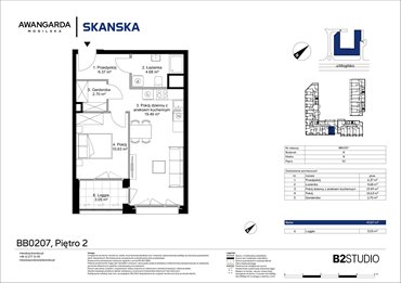 rzut mieszkanie na sprzedaż 44m2 mieszkanie Kraków, Prądnik Czerwony, Mogilska 126