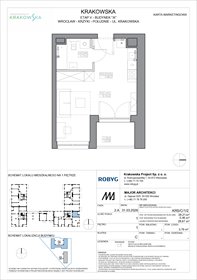 rzut mieszkanie na sprzedaż 28m2 mieszkanie Wrocław, Krzyki, Krakowska 112