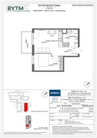 rzut mieszkanie na sprzedaż 36m2 mieszkanie Warszawa, Mokotów, Antoniewska 3B
