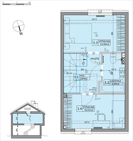 rzut dom na sprzedaż 66m2 dom Słomin, Piaseczyńska