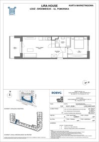 rzut mieszkanie na sprzedaż 37m2 mieszkanie Łódź, Pomorska 108