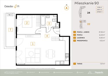 rzut mieszkanie na sprzedaż 58m2 mieszkanie Kraków, Rzemieślnicza 22-24