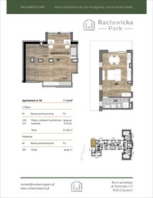 rzut mieszkanie na sprzedaż 72m2 mieszkanie Szczecin, DĄBIE, Racławicka 1