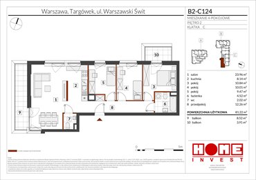 rzut mieszkanie na sprzedaż 81m2 mieszkanie Warszawa, Targówek, ul. Warszawski Świt 12