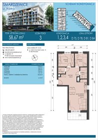 rzut mieszkanie na sprzedaż 59m2 mieszkanie SMARDZEWICE, WODNA