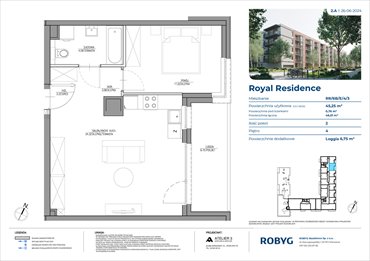 rzut mieszkanie na sprzedaż 45m2 mieszkanie Warszawa, Wilanów, Sarmacka