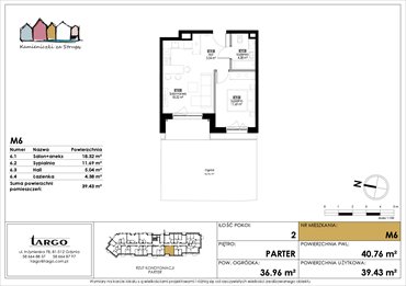 rzut mieszkanie na sprzedaż 39m2 mieszkanie Rumia, Kosynierów 9