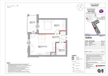 rzut mieszkanie na sprzedaż 42m2 mieszkanie Warszawa, Białołęka, Marywilska 68