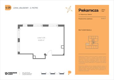 rzut mieszkanie na sprzedaż 61m2 mieszkanie Gdańsk, Morena, Piekarnicza 6