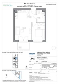 rzut mieszkanie na sprzedaż 41m2 mieszkanie Wrocław, Krzyki, Krakowska 112