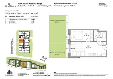 rzut mieszkanie na sprzedaż 39m2 mieszkanie Łódź, Widzew, Przybyszewskiego 292-300