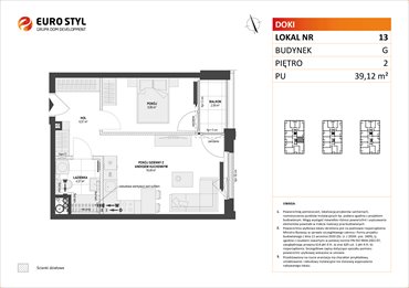 rzut mieszkanie na sprzedaż 39m2 mieszkanie Gdańsk, Śródmieście, ks. Jerzego Popiełuszki/Rybaki Górne