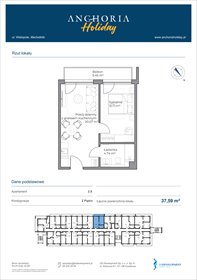 rzut mieszkanie na sprzedaż 38m2 mieszkanie Mechelinki, Wielopole 36-38