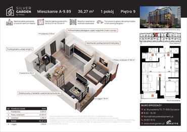 rzut mieszkanie na sprzedaż 36m2 mieszkanie Szczecin, Centrum, al. Wyzwolenia 70 / ul. Staszica 21