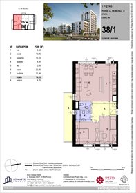 rzut mieszkanie na sprzedaż 74m2 mieszkanie Poznań, Komandoria, Świętego Michała 36