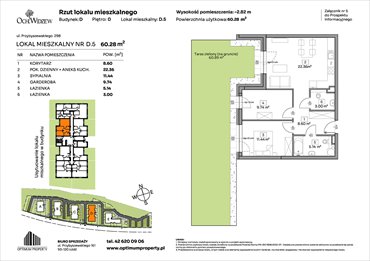 rzut mieszkanie na sprzedaż 60m2 mieszkanie Łódź, Widzew, Przybyszewskiego 292-300