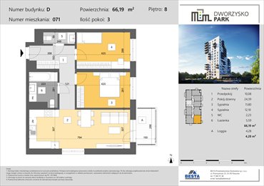 rzut mieszkanie na sprzedaż 66m2 mieszkanie Rzeszów, Przybyszówka, Dworzysko