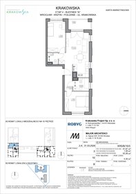 rzut mieszkanie na sprzedaż 62m2 mieszkanie Wrocław, Krzyki, Krakowska 112