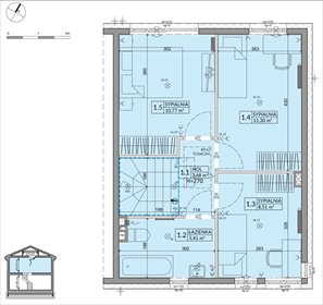 rzut dom na sprzedaż 84m2 dom Podolszyn, Zielona