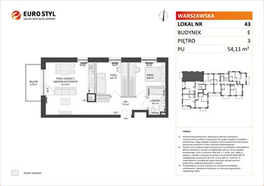 rzut mieszkanie na sprzedaż 54m2 mieszkanie Gdańsk, Warszawska