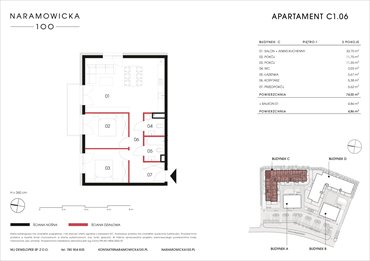 rzut mieszkanie na sprzedaż 75m2 mieszkanie Poznań, Winogrady, Naramowicka 100