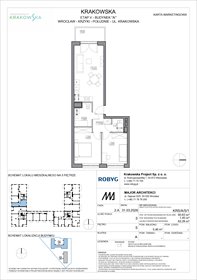 rzut mieszkanie na sprzedaż 61m2 mieszkanie Wrocław, Krzyki, Krakowska 112