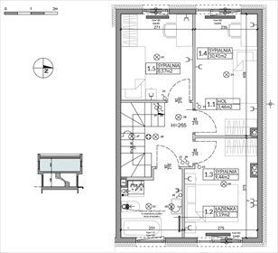 rzut dom na sprzedaż 75m2 dom Łódź, Mały Skręt