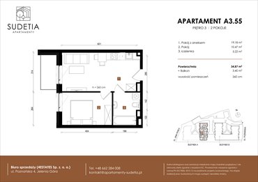 rzut mieszkanie na sprzedaż 35m2 mieszkanie Jelenia Góra, POZNAŃSKA 4