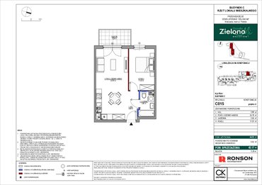 rzut mieszkanie na sprzedaż 45m2 mieszkanie Warszawa, Mokotów, ul. Polska 10