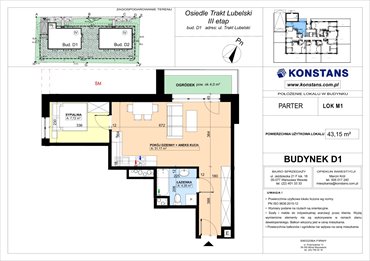 rzut mieszkanie na sprzedaż 43m2 mieszkanie Warszawa, Wawer, Trakt Lubelski 181 C i 181 D