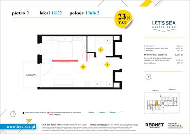 rzut lokal użytkowy na sprzedaż 32m2 lokal użytkowy Gąski, Nadbrzeżna 52