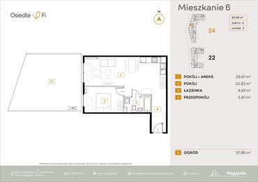 rzut mieszkanie na sprzedaż 51m2 mieszkanie Kraków, Rzemieślnicza 22-24
