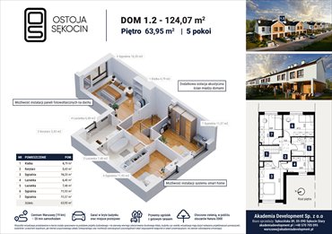 rzut dom na sprzedaż 124m2 dom Sękocin Stary, Sękocińska 89