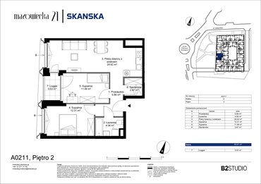 rzut mieszkanie na sprzedaż 61m2 mieszkanie Kraków, Krowodrza, ul. Mazowiecka 21