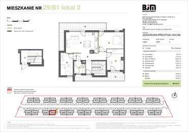 rzut mieszkanie na sprzedaż 85m2 mieszkanie Warszawa, Wawer, Jeziorowa