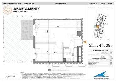 rzut mieszkanie na sprzedaż 41m2 mieszkanie Jastrzębia Góra, Wypoczynkowa