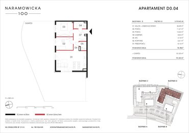 rzut mieszkanie na sprzedaż 76m2 mieszkanie Poznań, Winogrady, Naramowicka 100