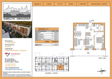 rzut mieszkanie na sprzedaż 50m2 mieszkanie Kraków, Krowodrza, Papierni Prądnickich 48