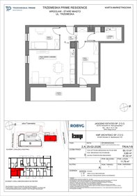 rzut mieszkanie na sprzedaż 60m2 mieszkanie Wrocław, Stare Miasto, Trzemeska