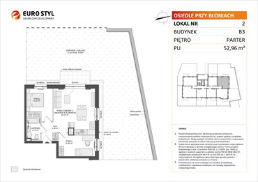 rzut mieszkanie na sprzedaż 53m2 mieszkanie Rumia, Janowo, Błoń Janowskich