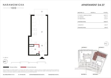 rzut mieszkanie na sprzedaż 36m2 mieszkanie Poznań, Winogrady, Naramowicka 100